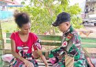 Satgas TWEJ Hadirkan Senyum Sehat di Perbatasan RI-PNG